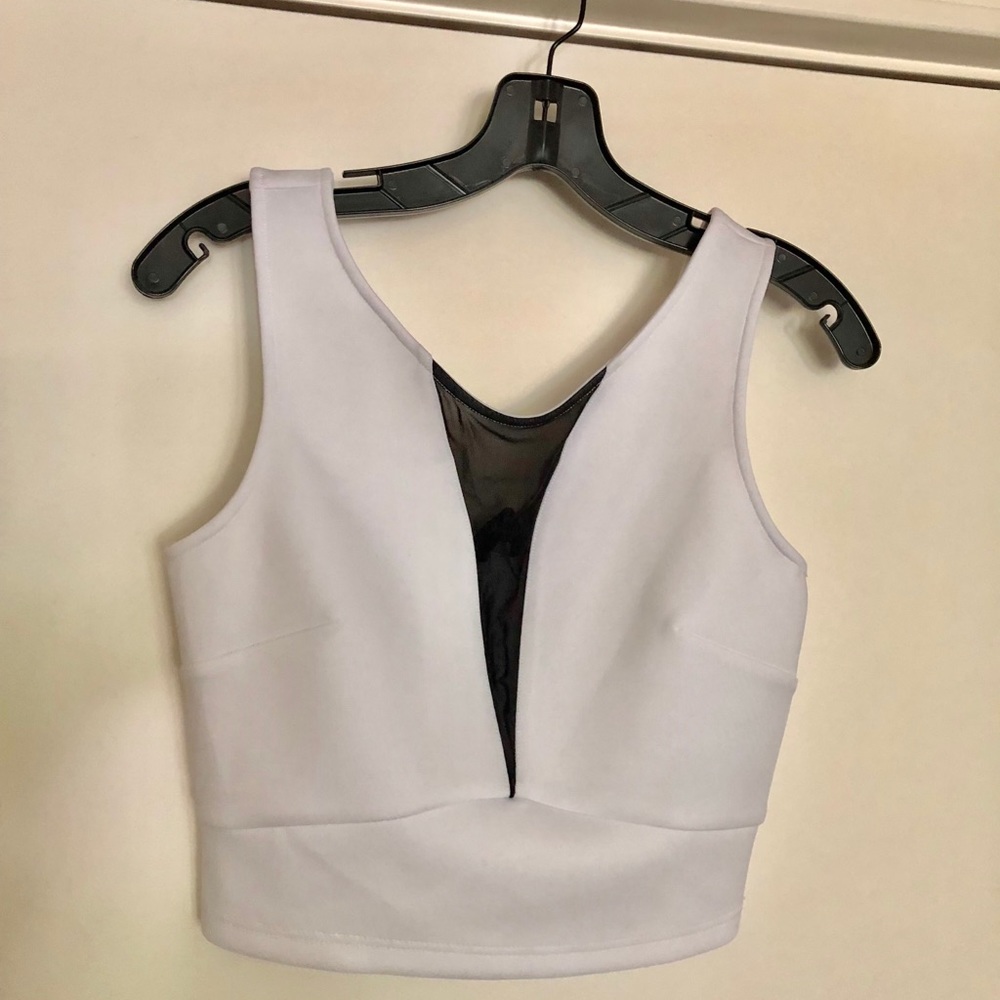 NBWT White Bebe crop top